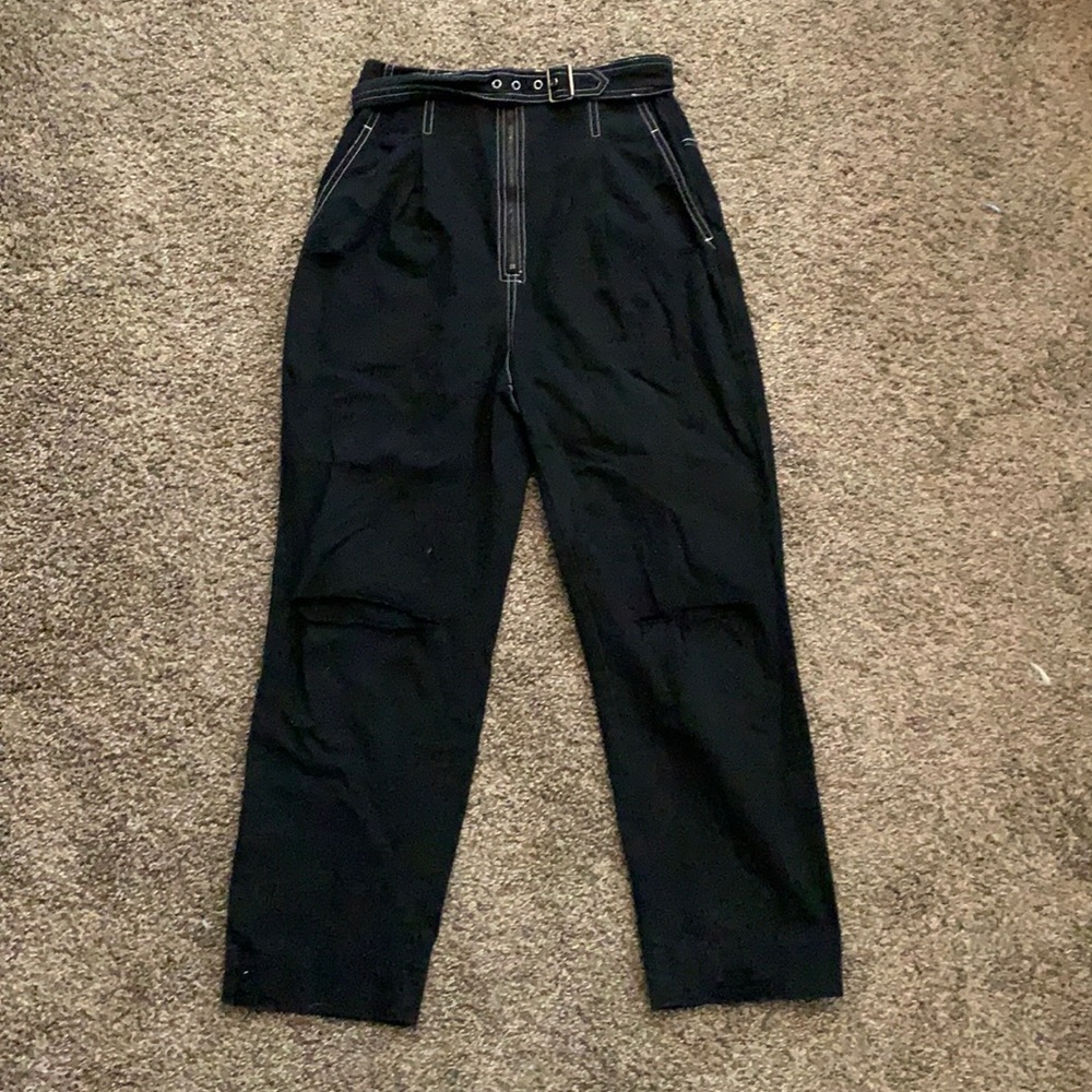 Carmar high-waisted wide leg cropped pants